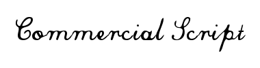 Шрифт Commercial Script