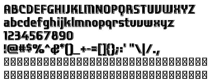Предпросмотр шрифта Laconic Shadow