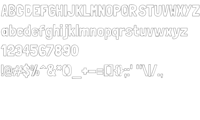 Предпросмотр шрифта Londrina Outline