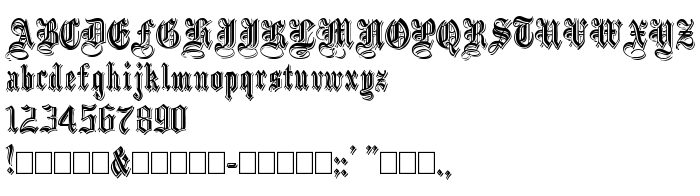 Предпросмотр шрифта EmbossedBlack Normal