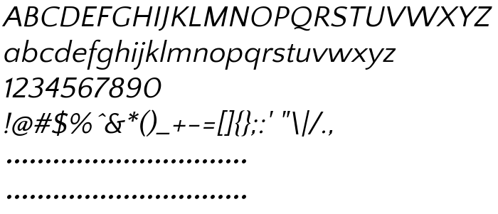 Предпросмотр шрифта Quattrocento Sans Italic