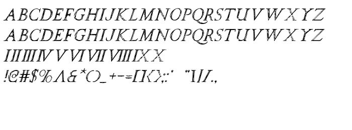 Предпросмотр шрифта SPQR Italic