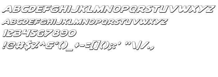 Предпросмотр шрифта Quartermain Outline Italic