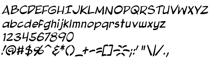 Предпросмотр шрифта Blambot Pro Lite Italic