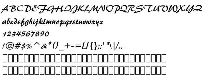 Предпросмотр шрифта Brush 445 BT
