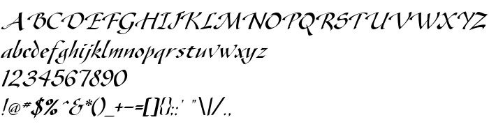 Предпросмотр шрифта Gaze Italic