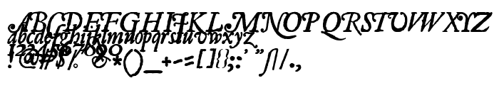 Предпросмотр шрифта Roman Antique Italic