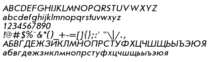 Предпросмотр шрифта JournalSans Italic Cyrillic