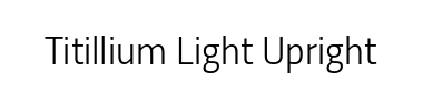 Шрифт Titillium Light Upright