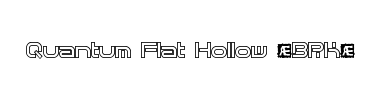 Шрифт Quantum Flat Hollow (BRK)